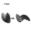 uxcell RC Boat Propeller M4 Shaft 2 Vanes 35mm 25mm P/D Fan Shape Copper Core Pastic Black CW CCW Rotating Propeller Props for RC Boat, 1 Pair