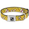 Dog Collar Bone - 40 Oz. Beer Bottles Yellow - WIDE-Small 13-18"