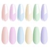 Vishine Pastel Gel Nail Polish Set - Spring Summer Candy Color Gel Polish, Soak Off Gel Polish Set, Nail Lamp Required, 8ml Each Bottle Decorations Nail Art Gifts Box