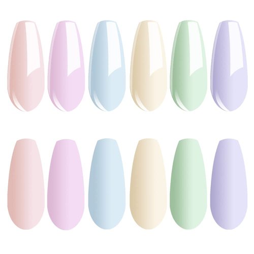 Vishine Pastel Gel Nail Polish Set - Spring Summer Candy Color Gel Polish, Soak Off Gel Polish Set, Nail Lamp Required, 8ml Each Bottle Decorations Nail Art Gifts Box
