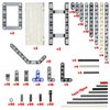 BrickBounty 420pcs Technic-Part Compatible with Technic Set, Chassis Frame Liftarm Beam and Pins, MOC Replacement Kit for Building Blocks