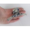 Blue white and mixed color marbled design hair claw clip for fine, thin hair