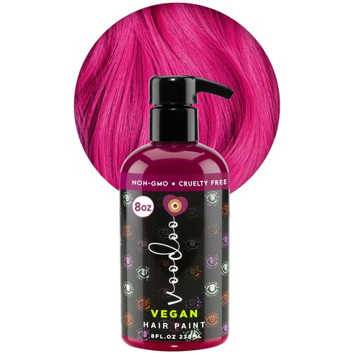 VOODOO Magenta (Highest Love) Semi Permanent Hair Color 8 Oz | Vegan & Cruelty-Free Hair Dye | Ammonia, Sulfate & Paraben-Free | Vivid & Bright Intermixable Temporary Hair Color | (8 Oz)