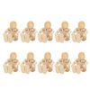 Wood Robot Figures Unfinished Wooden Peg Dolls, 10Pcs People Shapes Figures for DIY Painting Arts Crafts, 4.3x2.6x1.6in Mini Unfinished Doll Bodies Paintable Wood Peg Bodies Figure