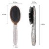 Bling Rhinestone Hair Brush Removing Tangles, Knots, Hair Massaging For Women,Girl Wet and Dry Hair (white)