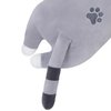 Sausudols Long Cat Plush Body Pillow, Cute Cat Plush Toy Pillows with Wings, Stuffed Animals Kitten Soft Plushies Gifts for Kids Girls Girlfriend(Grey, 19.6in/50cm)