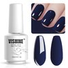 Vishine Gelpolish Manicure DIY Long-lasting Gel Nail Polish Lacquer Shiny Color UV LED Soak Off Glitter Midnightblue(1029)