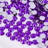 1500 Pieces SS16 4mm Flatback Rhinestones Clear Glass Round Gems Crystals for Nail Art DIY Crafts Clothes Shoes Bags （Dark Purple）