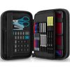 Zannaki Big Capacity Storage Pouch Marker Pen Pencil Case Simple Stationery Bag Box Art Tool & Sketch Storage Boxes for Bullet Journal Middle High School Office College Student Girl Women Adult Teen