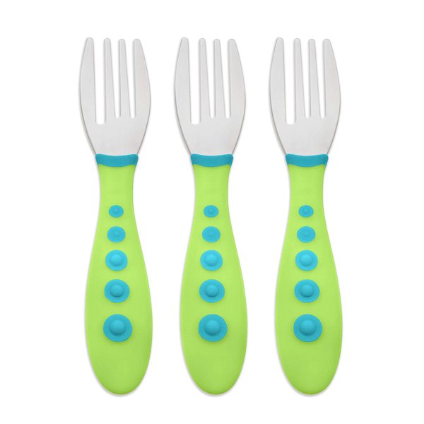 NUK First Essentials Kiddy Cutlery Forks, 3-Count (Color May Vary)