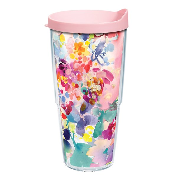 Tervis CreativeIngrid Aura Made in USA Double Walled Insulated Tumbler Travel Cup Keeps Drinks Cold & Hot, 24oz, Classic