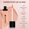 Arousar Hydrating Lip Gloss, High Shine for Plumper Looking Lips, Natural Gloss Finish with Moisturizing Texture, Long Lasting for Hours 5# SILK
