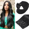 Tuquqe Clip in Hair Extensions Real Human Hair 120g Hair Extensions 7Pc Clip in Human Hair 18 Inch Hair Extensions Real Human Hair Clip in Seamless Clip in Hair Extensions Human Hair for Black women