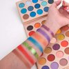VERONNI 65 Colors Professional Eyeshadow Palette ，Highly Pigmented Glitter Metallic Shimmer Matte Makeup Palettes Ultra Blendable Nude Bright color Natural board Make Up Palletes（Rose Gold）