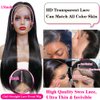 Subella HD Lace Front Wigs Human Hair Pre Plucked Straight 220% Density 13x5 HD Lace Frontal Wig With Baby Hair 12A Transparent Human Lace Wigs For Black Women (26inch)