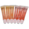 Max Makeup Cherimoya 6 Set [3 Peach + 3 Strawberry] Ultra Shine Lip Gloss Polish lipstick & Zipper Bag, Beige