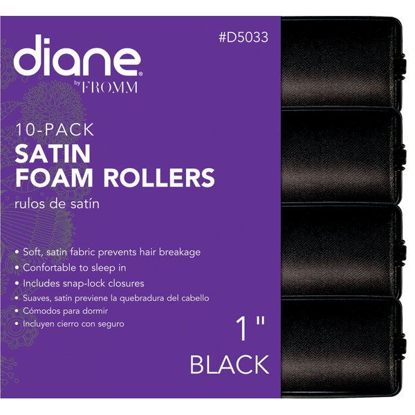 Diane D5034 Satin Foam Rollers, 6 Count