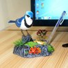 Tipmant Cute Electronic Birds Toys Pets Simulation Realistic Move Chirp Electric Office Home Desk Decor Decoration Kids Birthday Gifts (Blue & White)