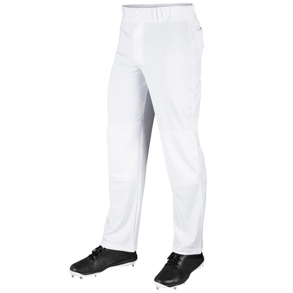 CHAMPRO Men's Standard MVP Ob Open Bottom Loose-fit Baseball Pants, White, Medium