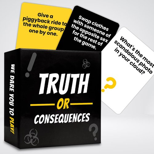 MY HERO CARDS - Truth or Dare & Consequences Edition, The Unforgettable Board Game Night Experience, Party Card Game for Adults and Family Fun. 250+ Playing Cards, Convenient Card Box