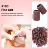 MelodySusie 100 Pcs Professional Sanding Bands Nail Manicure 180 Grit File Sand Piece Set For Nail Drill Bits