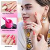 Gel Nail Polish Set, 6 Colors Macaron Colors Gel Nail Polish Kit Pale Pink Purple Blue Gel Polish Soak Off UV LED Nail Polish Set Manicure Kit Salon at Home (Rose pink)
