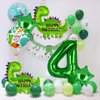 7pcs Dinosaur Balloons, Dinosaur Birthday Number Mylar Foil Balloon Dinosaur Party Party Supplies Dinosaur Birthday Decorations(4th)