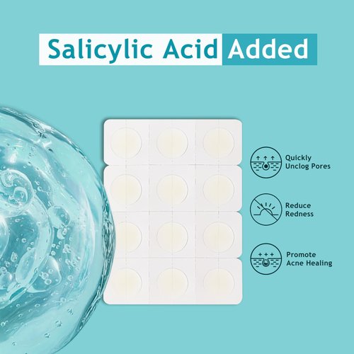 Dazzlook Hydrocolloid Pimple Patches, Day & Night Acne Patch with Salicylic Acid (48 Counts), Invisible Zit Patch, Invisible Spot Treatment Patch for Zit and Blemish, Absorbing Patch