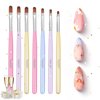 Beetles Gel Nail Brush, 7Pcs Nail Art Brushes, Nail Art Tips Nail Brushes for Nail Art Nail Painting Brush Pen Set for Home and Salon Use Decoration
