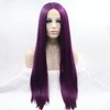 melody wig Purple Wig Synthetic Purple Lace Front Wigs For Women Hair Heat Resistant Fiber Long Silky Straight Wigs Middle Part
