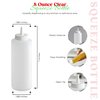 OCS Parts 8 Ounce Clear Squeeze Bottle | Easy to Squeeze Dishwasher Safe Condiment Bottles
