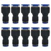 zjxed 1/4" OD x 3/8" OD Pneumatic quick Connector Push to Connect fittings Straight reducer Union/Coupler (Pack of 10)