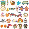 Ooopsiun Hippie Temporary Tattoos for Kids - 70 Styles,Groovy 70s Peace and Love Flower Power Birthday Party Favors for Boys Girls