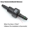HiSport Fuel Line Hose Quick Release Connect - 7.89mm 5/16 T8 in Male&Female Nylon Straight Push-On Connector