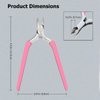 Cuticle Trimmer, 3/4 Jaw Extremely Sharp Cuticle Nippers, Professional Nail Cuticle Trimmer Tools, Non-slip Silicone Handle Cuticle Clipper for Nail Care Pedicure Manicure Nail (Pink)