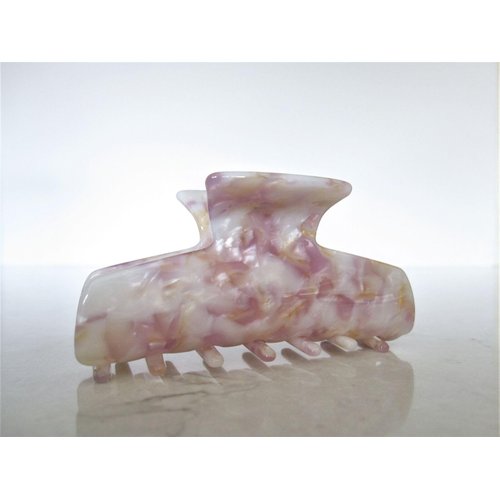 Mauve lavender and white marbled hair claw clip