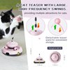 Zaabaaziba Interactive Cat Toys, Track Balls Kitten Toy for Indoor, High-Elasticity Cat Teaser Wand Cat Feather Toy, Perfect Toy for Multi-Cat Households for All Cat Breeds Pink