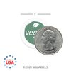 Sage Vegan Stickers / 500 White Gloss Circle Food Labels/Small 1" Unique Leaf Label Design with Modern Aesthetic/Made in The USA