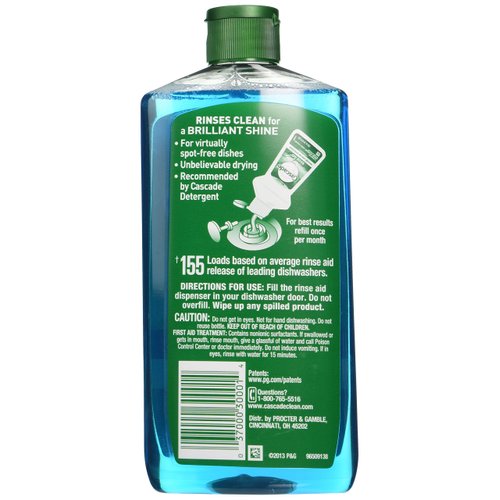 Cascade Rinse Aid, Dishwasher Rinse Agent, Original Scent, 16 Fl Oz