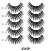 Laflare Premium Silk Lashes 3D Faux Mink Eyelashes Multipack, Light, Natural Looking, Professional Easy to Apply Eyelashes in a Knitted Style 5 Pairs Value Pack (43X5P)