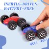 LITTLECUCU Toys for 1 Year Old Boy, 6 Pack Toddler Car Toys for Ages 0-2, First Birthday Gifts for Boys Cartoon-Themed Design with Dual-Sided Appeal, Powered by Inertia