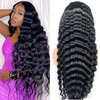 Siyun Show 30 Inch Loose Deep Wave Lace Front Wigs Human Hair 13x4 Full Long 180% Density Transparent Frontal Wigs