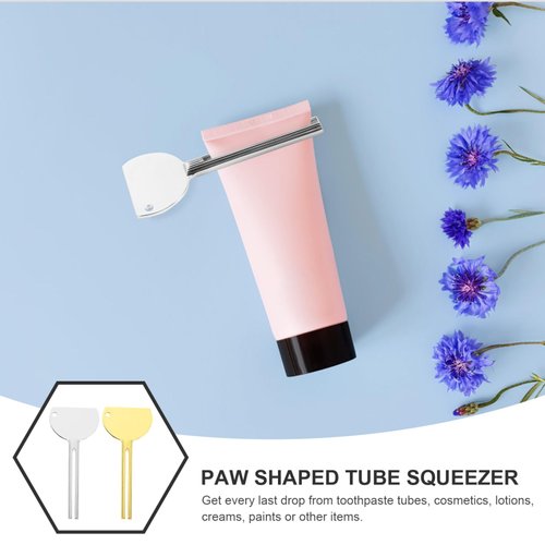 GLEAVI 2pcs Paw Shaped Toothpaste Tube Squeezer Manual Bathroom Roller for Efficient Toothpaste Dispensing Ideal for Use Easy to Use and Clean