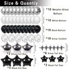 Miidenks 26th Birthday Decorations for Men Women, Black White and Silver Happy 26 Birthday Party Decorations Set with Birthday Balloons 26 Birthday Banner Star Black Cake Topper for Him Her