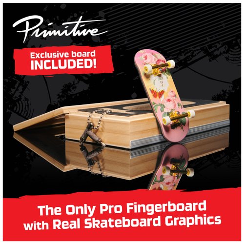 TECH DECK, Primitive Pro Series Finger Board with Storage Display, Built for Pros; Authentic Mini Skateboards, Kids Toys for Ages 6 and up