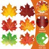 6 Pcs Leather Hair Clip with Stick Maple Leaf Leather Hair Barrettes Autumn Leaves Faux Leather Hair Autumn Whimsical Accessory Head Piece Colorful Leaves Hair Pins Ponytail Holders for Women Girls