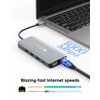 USB C Docking Station Dual HDMI Adapter, NOVOO 11 in 1 Multi Display Laptop Docking Station Dual Monitor with 2 HDMI, VGA, 100W PD, 4 USB, USB C Hub Thunderbolt Dock
