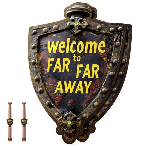 Outdoor Welcome Sign Far Far Away Sign Green Diamonds Design Personalized Welcome Sign for Front Door Front Porch Home Yard Party Decorations,2 PCS