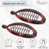Parcelona French Effortless Mini Small Tortoise Shell Banana Hair Clip for Fine Hair