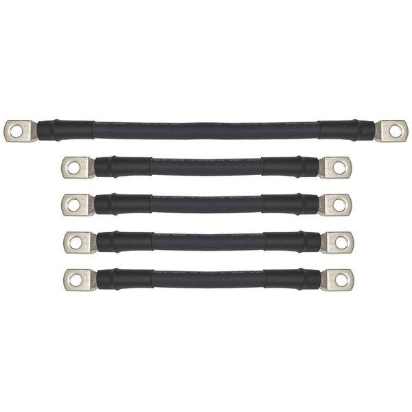 Aftermarket 4 Gauge Golf Cart Battery Cables Fits EZGO TXT PDS Medalist 36V 36 Volt Golf Carts (Battery Bank Wiring Cables Only) 5 Piece Set 1994 and Up